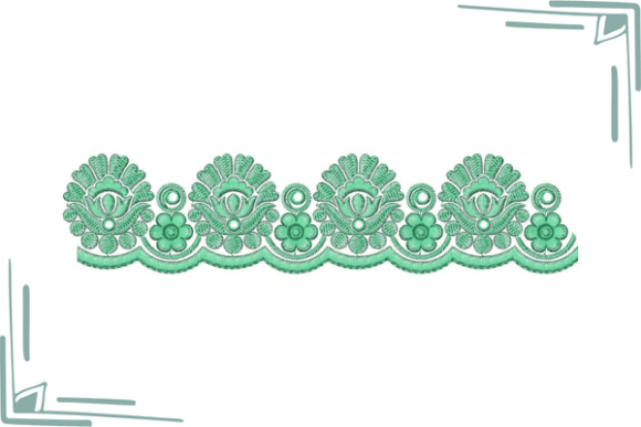 Butta Flower Border with Cut Work Review