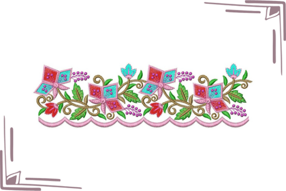 Colorful Flower Leaf Border Review