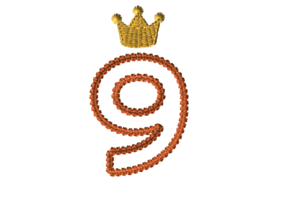 Crowned Number Nine Embroidery Review