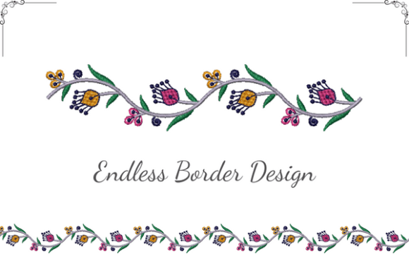 Dainty Floral Border Review for Apparel