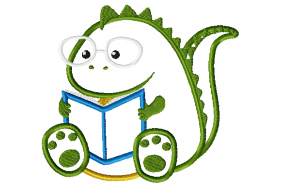 Dinosaur Reading Embroidery Design Review