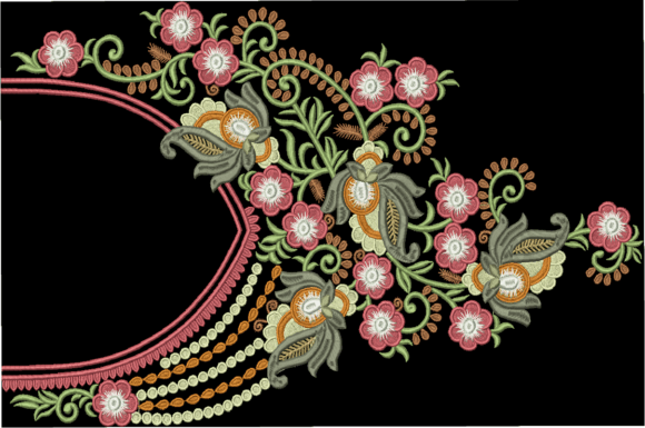 Floral Collar Embroidery Review