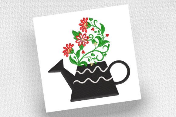 Flower Watering Can Embroidery Design Review