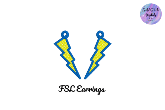 Lightning FSL Earrings Embroidery Design Review