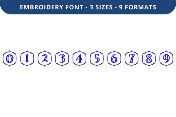 Ornatia Font 0 to 9 Review for Seasonal Embroidery