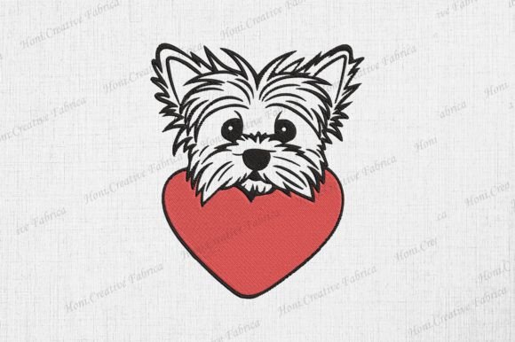 Yorkshire Terrier Peeking from Heart Review