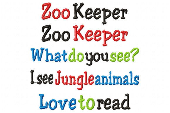 Zoo Keeper Quote Embroidery Review